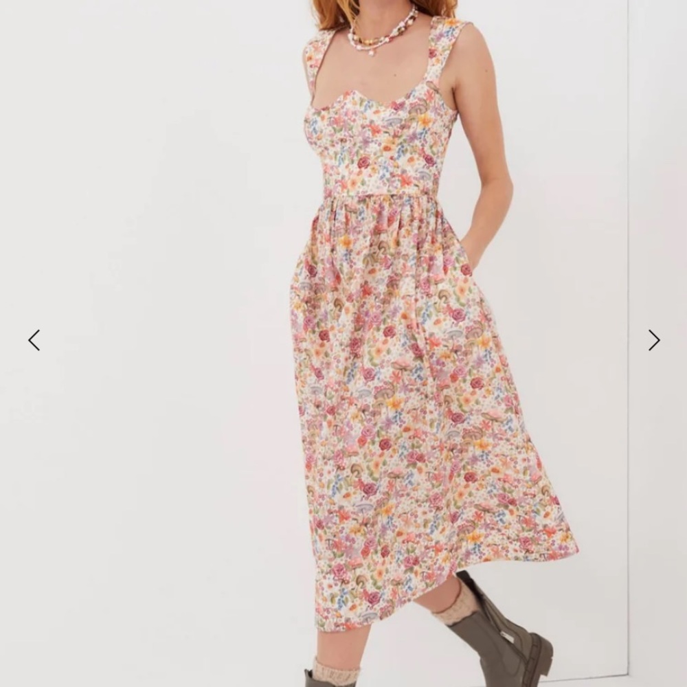 For Love And Lemons Floral Midi Dress - Multicolor